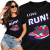 DAMSKA ŚMIESZNA KOSZULKA  LOVE RUN